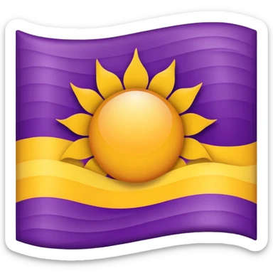 FLAG OF HISPANIC PEOPLE 🏳️💜☀️💜🏳️ sticker