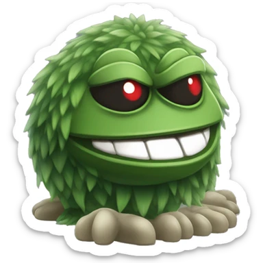 Oscar the Grouch Legendary Pokémon:
Grumblegar
A stubborn Ground/Poison-type with a rugged green shell, Grumblegar uses its *Trash Cloak* ability to increase defense in rough environments. Known as the Protector of Waste, sticker
