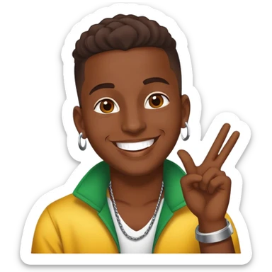 Happy Reggaeton Music Singer sticker