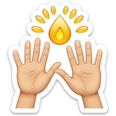 Two hands going up and down sticker