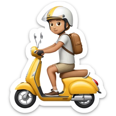 riding a scooter sticker