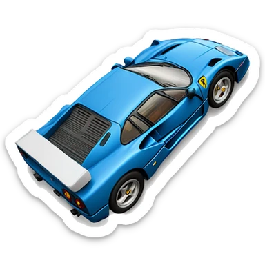 Ferrari F40 back view sticker