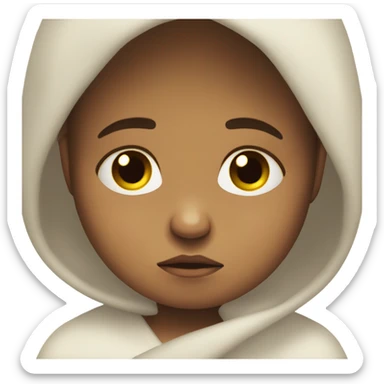 very sad newborn sticker