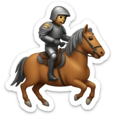 mite riding a horse sticker