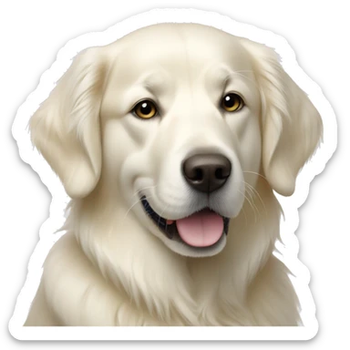 white golden retriever  sticker