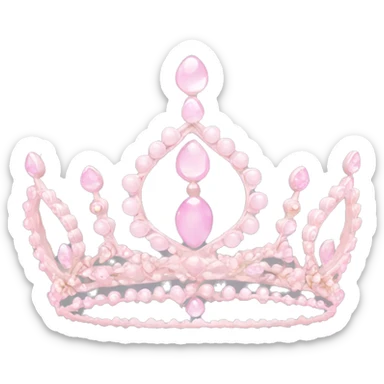dainty light pink tiara by itself sticker