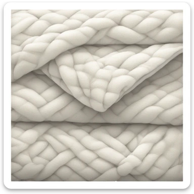 White cozy folded blanket sticker