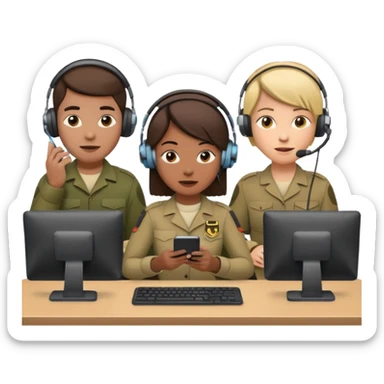 make a scamer call center emoji whit yt grenade hub emjoi sticker