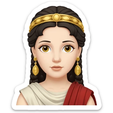 Ancient roman Women with Earrings sticker
