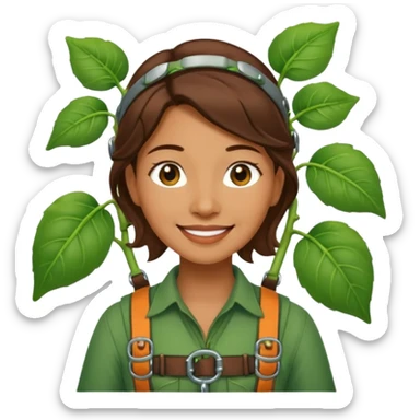 beanstalk worker female sticker