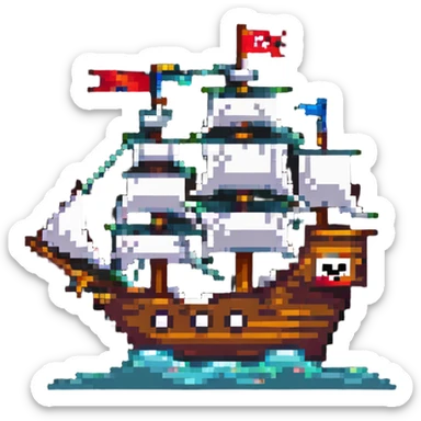 pirate ship sticker
