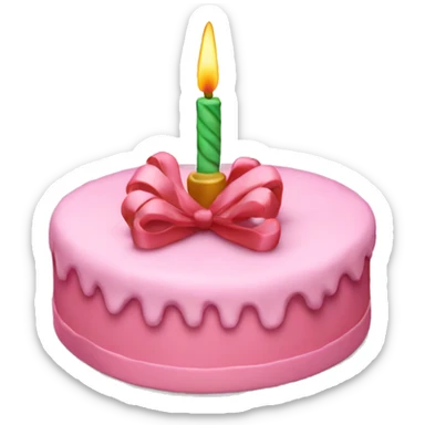 Pink Christmas Cake sticker