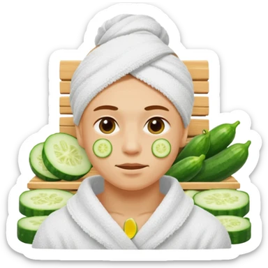 okurka na očích s týpkem a ručníkem co má okolo krku jak kdyby vyšel ze sauny  sticker