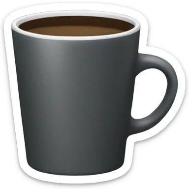 coffee emoji in color #333333. no extra color than this sticker