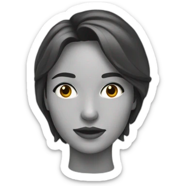 Jeune femme brune, avec un grand nez sticker