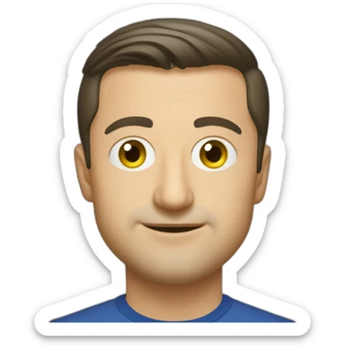 Volodimir Zelenskyy with kipah sticker