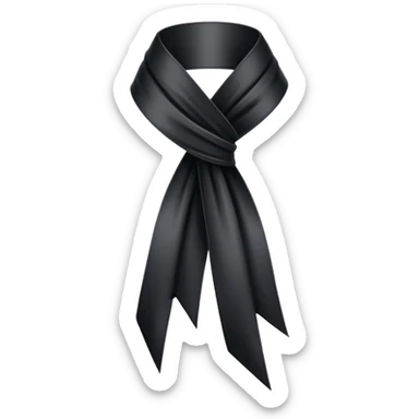 Laso negro de luto sticker