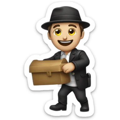 Jewish guy robbing a bank sticker