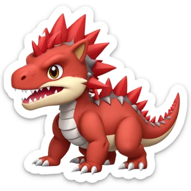 Cute Baby Chibi Tyrantrum-Tyrunt-hybrid (full body) sticker