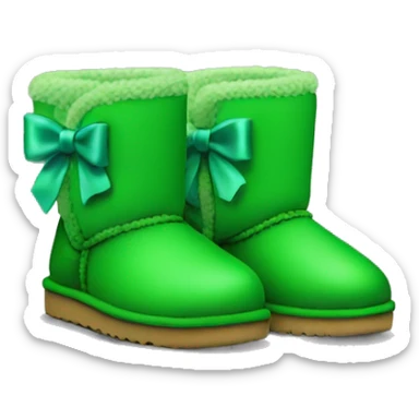 mini green uggs with bows on the back sticker