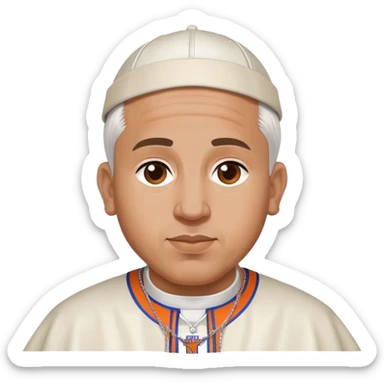 Pope in a New York Knicks jersey  sticker
