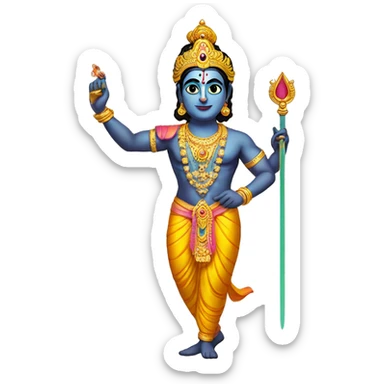 Lord Krishna full body telling Arjuna sticker