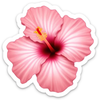 Light pink hibiscus  sticker