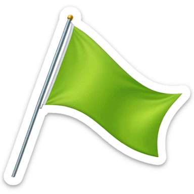 Lime Green triangle flag sticker