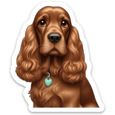 dark caramel English Cocker Spaniel sticker