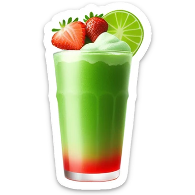 Strawberry iced matcha  sticker