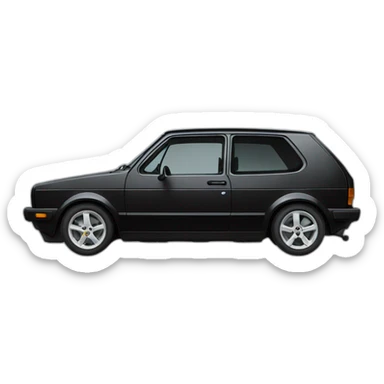 volkwagen golf 2 noir sticker