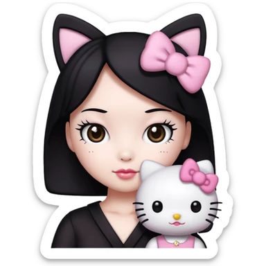 Hello kitty and kuromi sticker