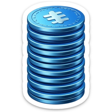 blue coins credit pack sticker