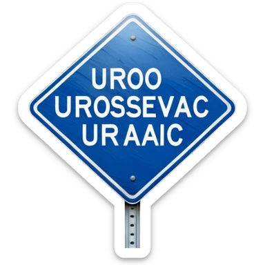 A road sign saying Uroševac sticker