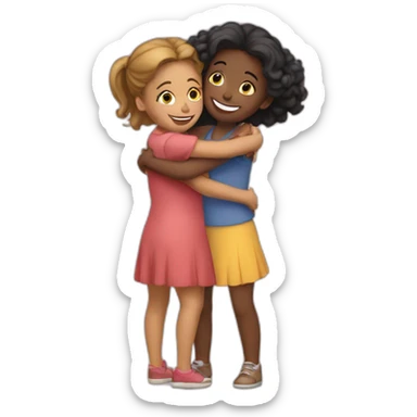 hug-two-girls sticker