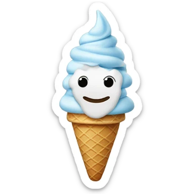 ice cream cone with pajamas on sticker