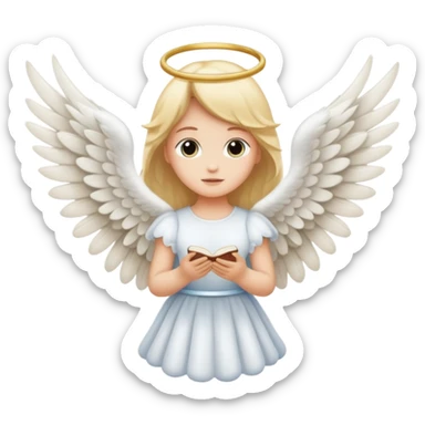 Mettre le texte Gardien Céleste entre les ailes d'ange sticker