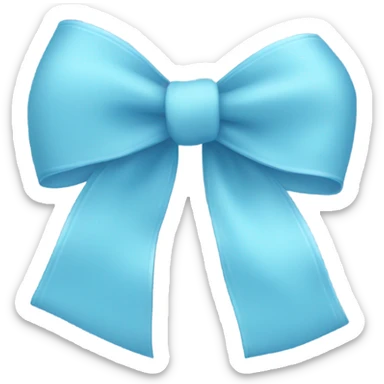 Light blue bow on light blue bow sticker