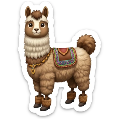 Lama wearing boots sticker