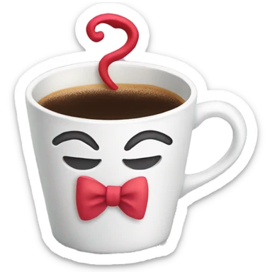 coffee cup with bow sticker