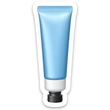 ointment tube light blue and white sticker