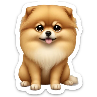 Sad pomeranian cute little baby sticker