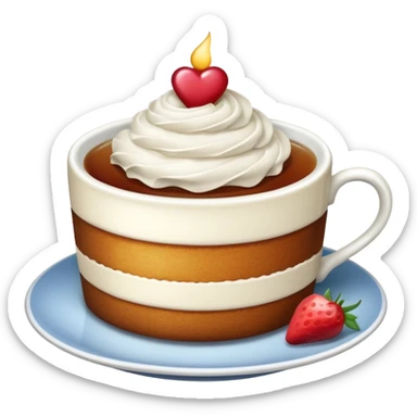Tea and cake sticker