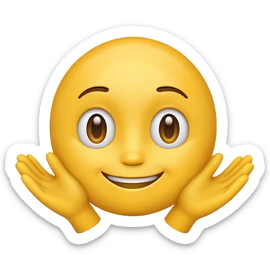 yellow emoji head friendly shrug sticker