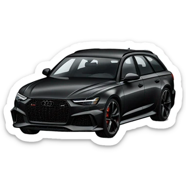black audi rs6 sticker