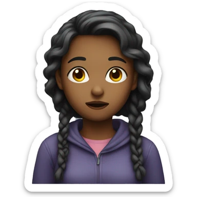 girl questioning sticker