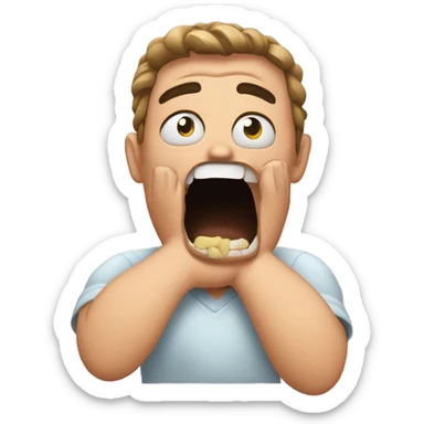 emoji face bitting nails because of fear sticker