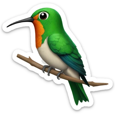 emoji de un colibrí bostezando  sticker