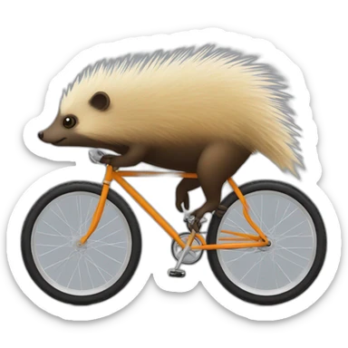 Poster a Porcupine on a bicycle. sticker