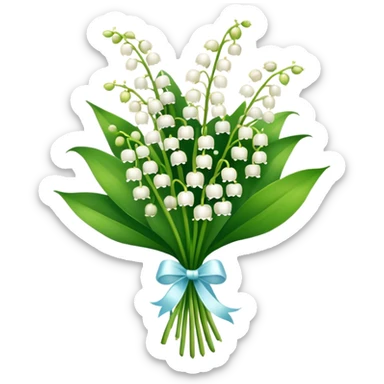 Lilly of the valley bouquet  sticker
